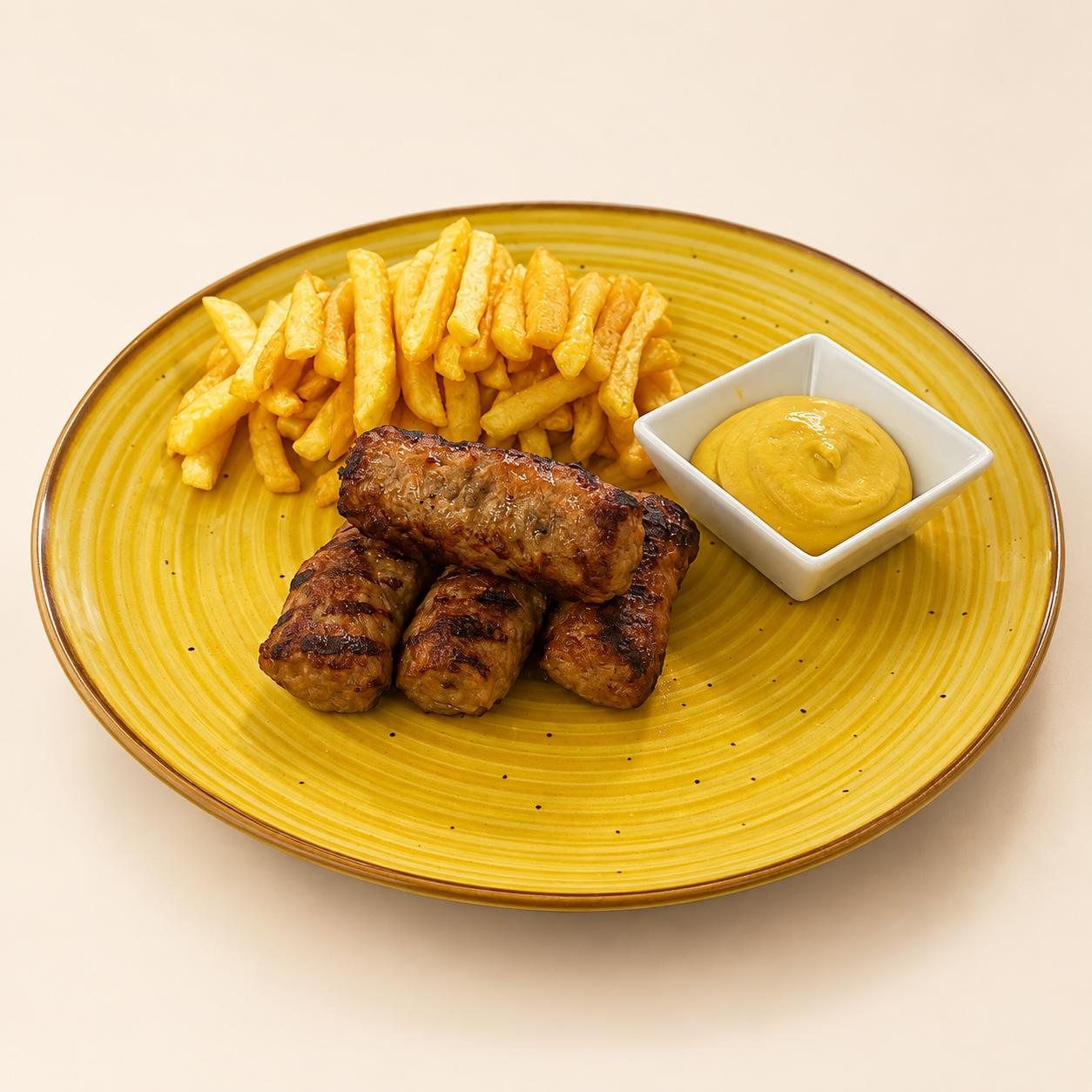 Mici cu cartofi prăjiți